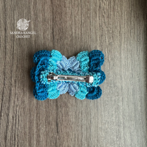 Butterfly Hair Clip Blue Back